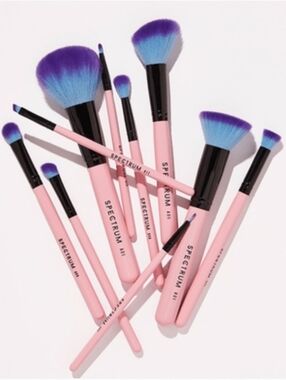 Spectrum Essential 10-Piece Makeup Brush Set - Pink & Blue